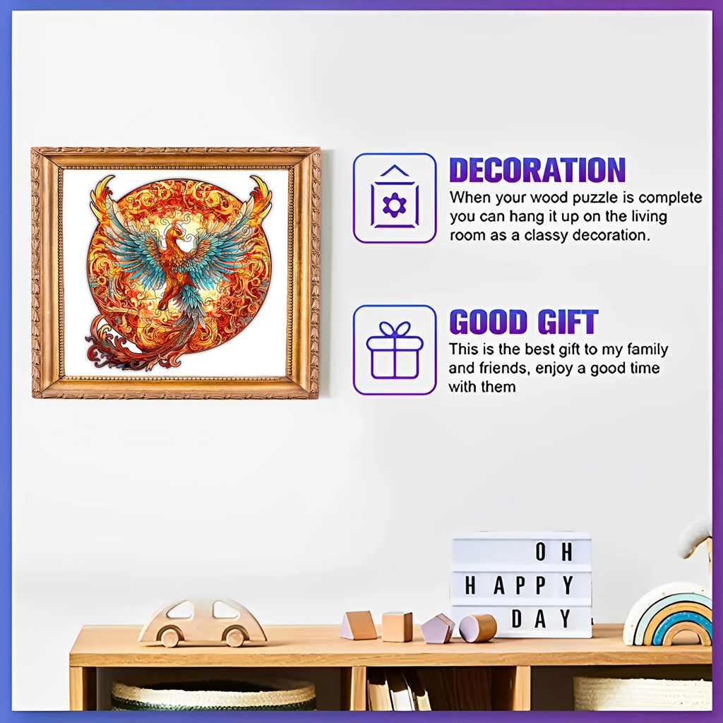Fiery Phoenix Series- Wooden Jigsaw Puzzles - image 7