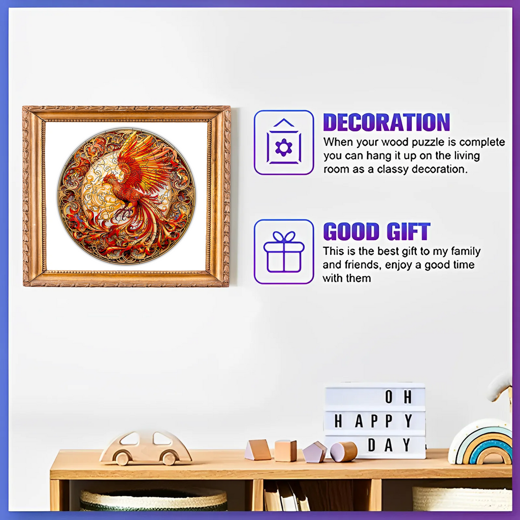 Fiery Phoenix Series- Wooden Jigsaw Puzzles - image 6