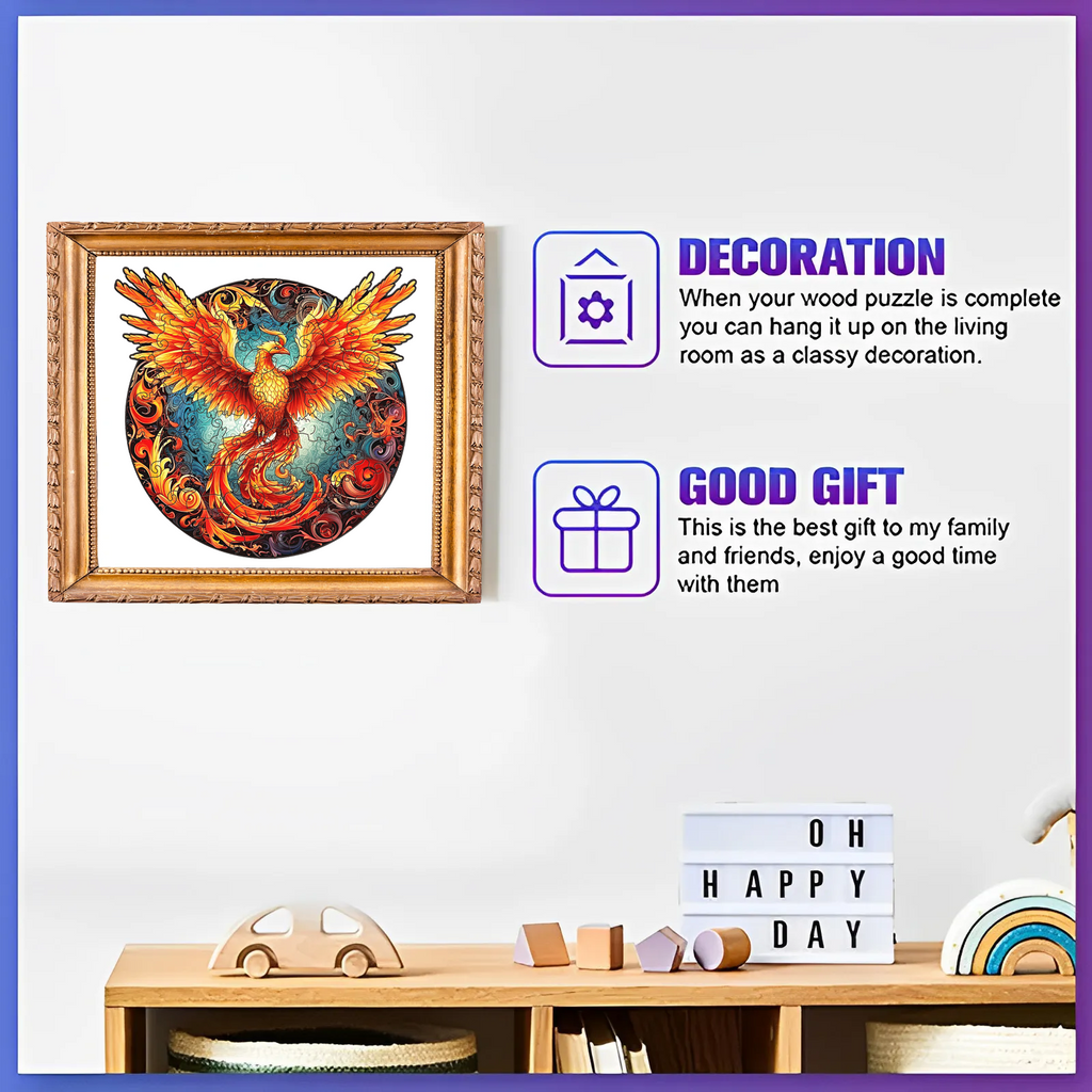 Fiery Phoenix Series- Wooden Jigsaw Puzzles - image 5