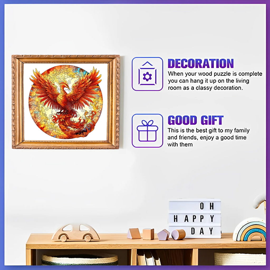 Fiery Phoenix Series- Wooden Jigsaw Puzzles - image 8