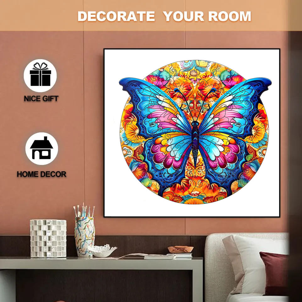 Mandala Butterfly - Wooden Jigsaw Puzzles - image 1