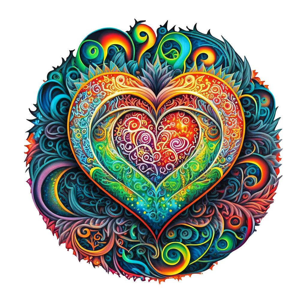 Original Heart - Wooden Jigsaw Puzzles - A3  - image 0