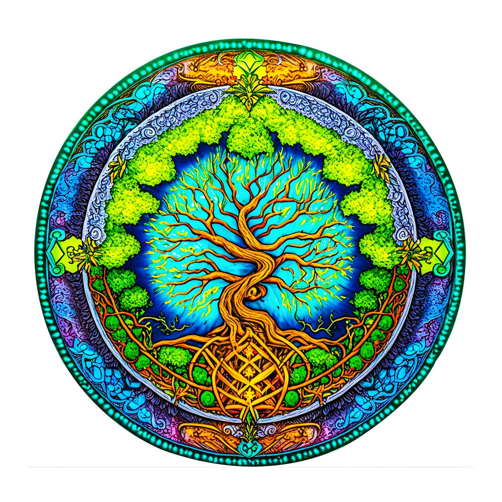 Round Tree - Wooden Jigsaw Puzzles - A3  - image 0