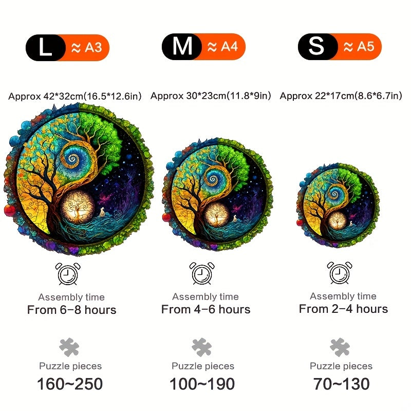 Starry Night God Tree - Wooden Jigsaw Puzzles - image 2