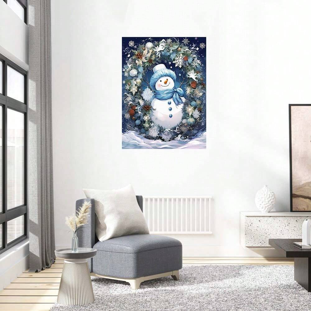 Snowman And Wreath - Wooden Jigsaw Puzzles - image 3