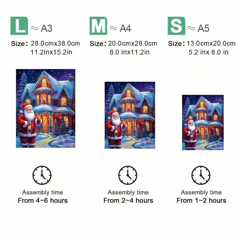 Santa Claus House Winter - Wooden Jigsaw Puzzles - image 2