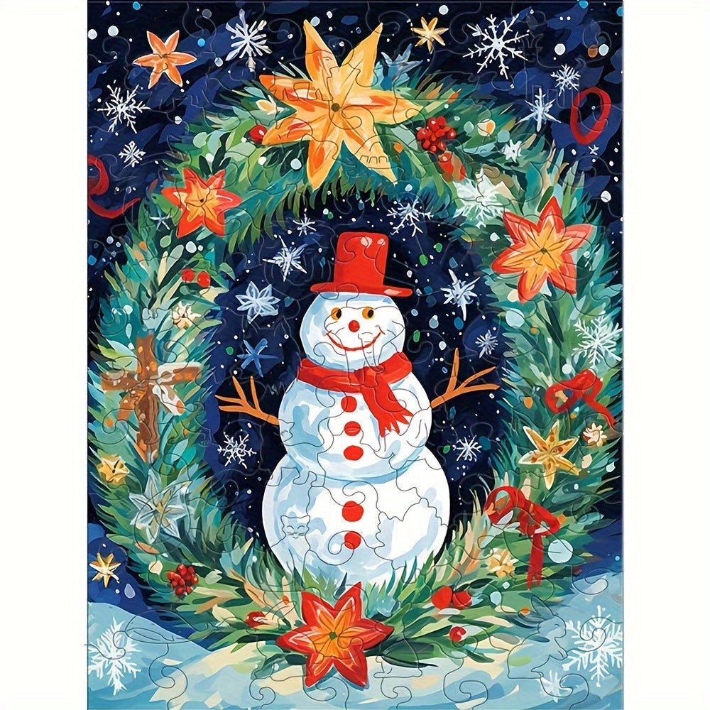 Cute Snowman - Wooden Jigsaw Puzzles - A3  - image 0