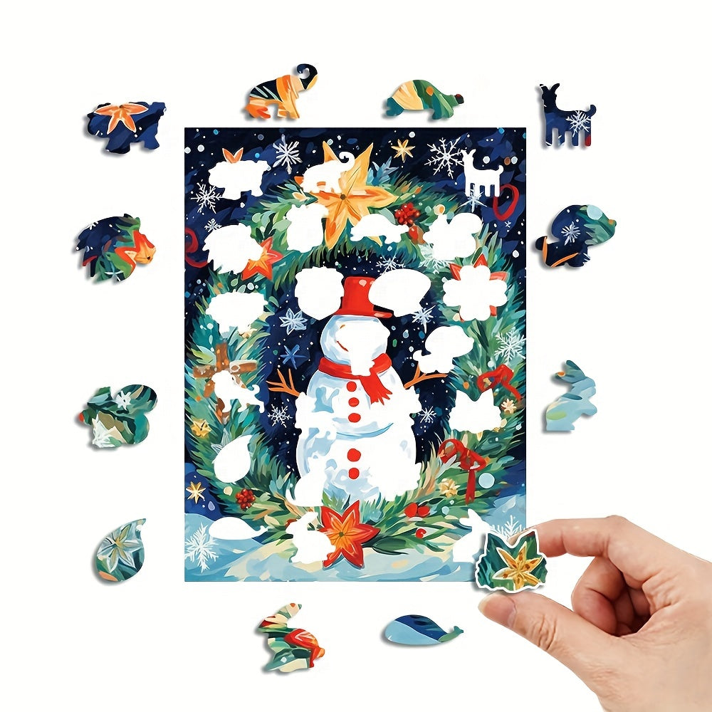 Cute Snowman - Wooden Jigsaw Puzzles - image 1