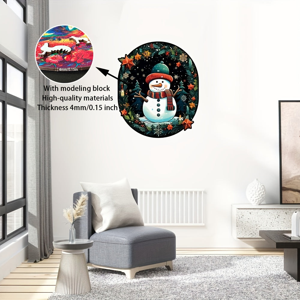 Christmas Thanksgiving Snowman - Wooden Jigsaw Puzzles - image 3