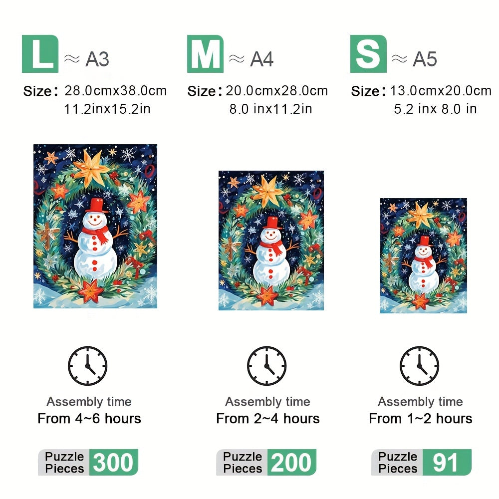 Cute Snowman - Wooden Jigsaw Puzzles - image 2