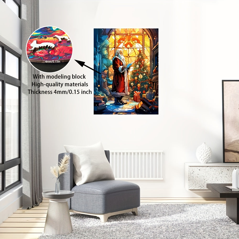 Christmas Thanksgiving Window Santa Claus - Wooden Jigsaw Puzzles - image 3