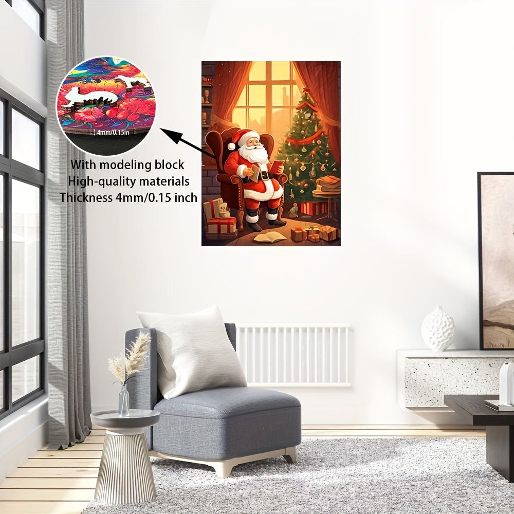 Thanksgiving Tree Santa Claus- Wooden Jigsaw Puzzles - image 3