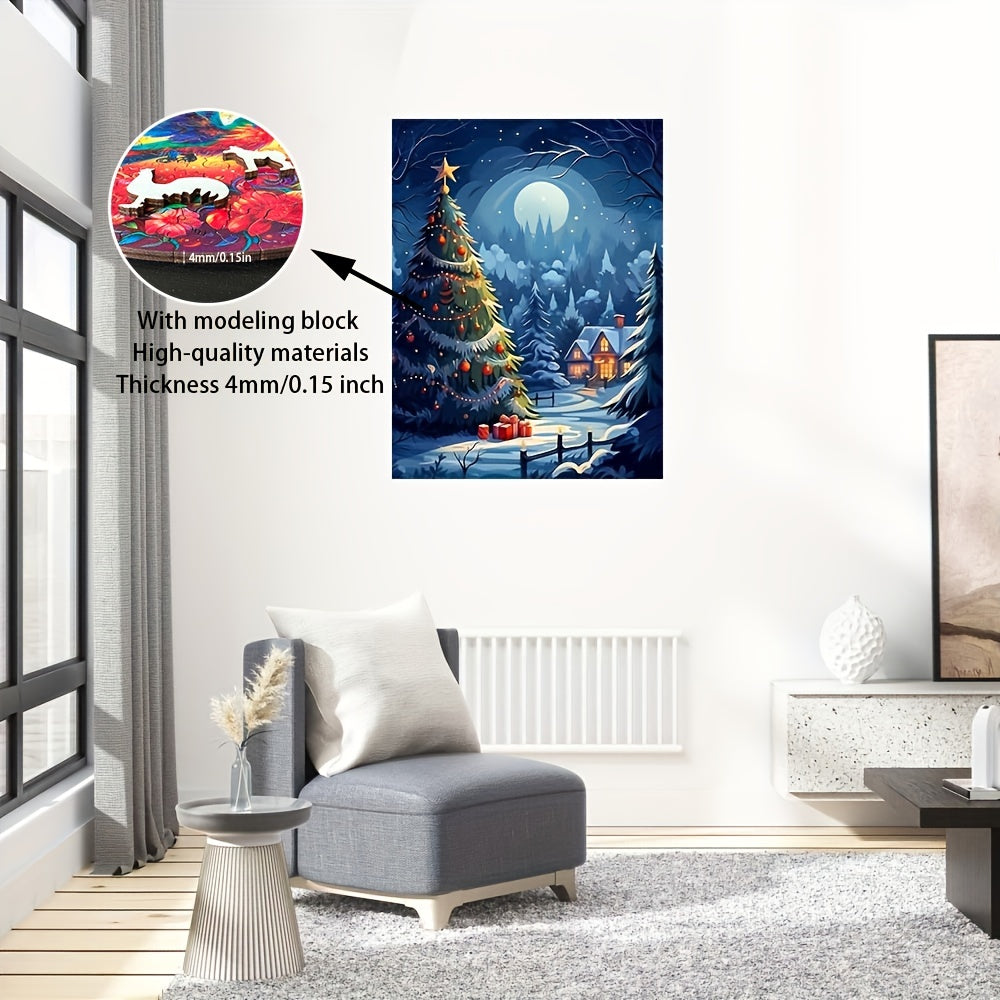 Blue Christmas Eve- Wooden Jigsaw Puzzles - image 3