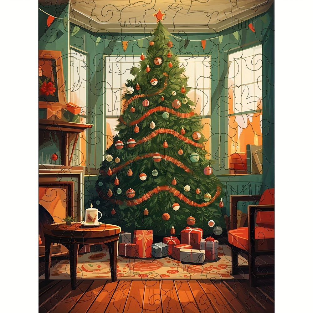 Thanksgiving Gift Christmas Tree - Wooden Jigsaw Puzzles - A3  - image 0