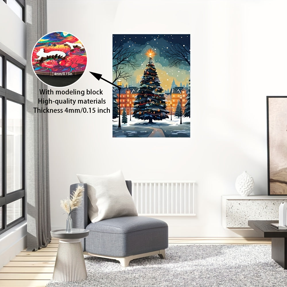 Snow Christmas Tree - Wooden Jigsaw Puzzles - image 3