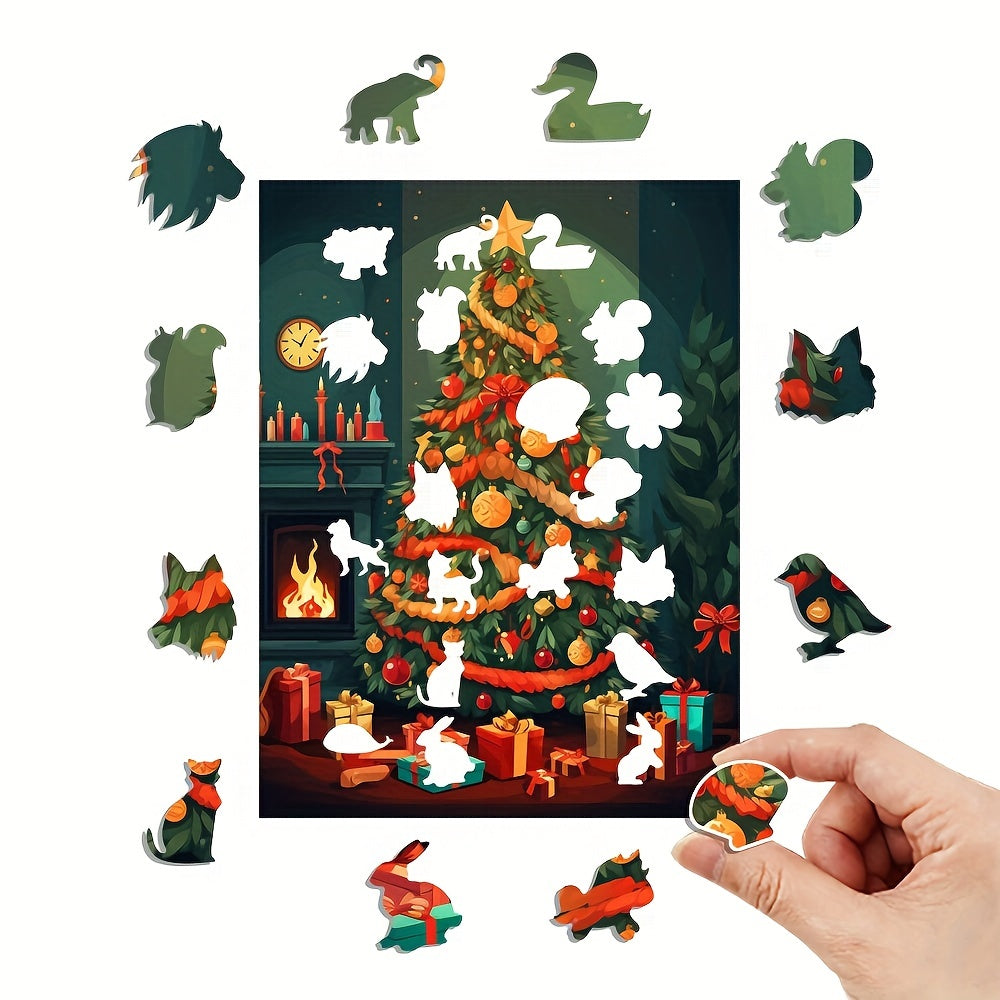 Garland Santa Tree - Wooden Jigsaw Puzzles - image 1