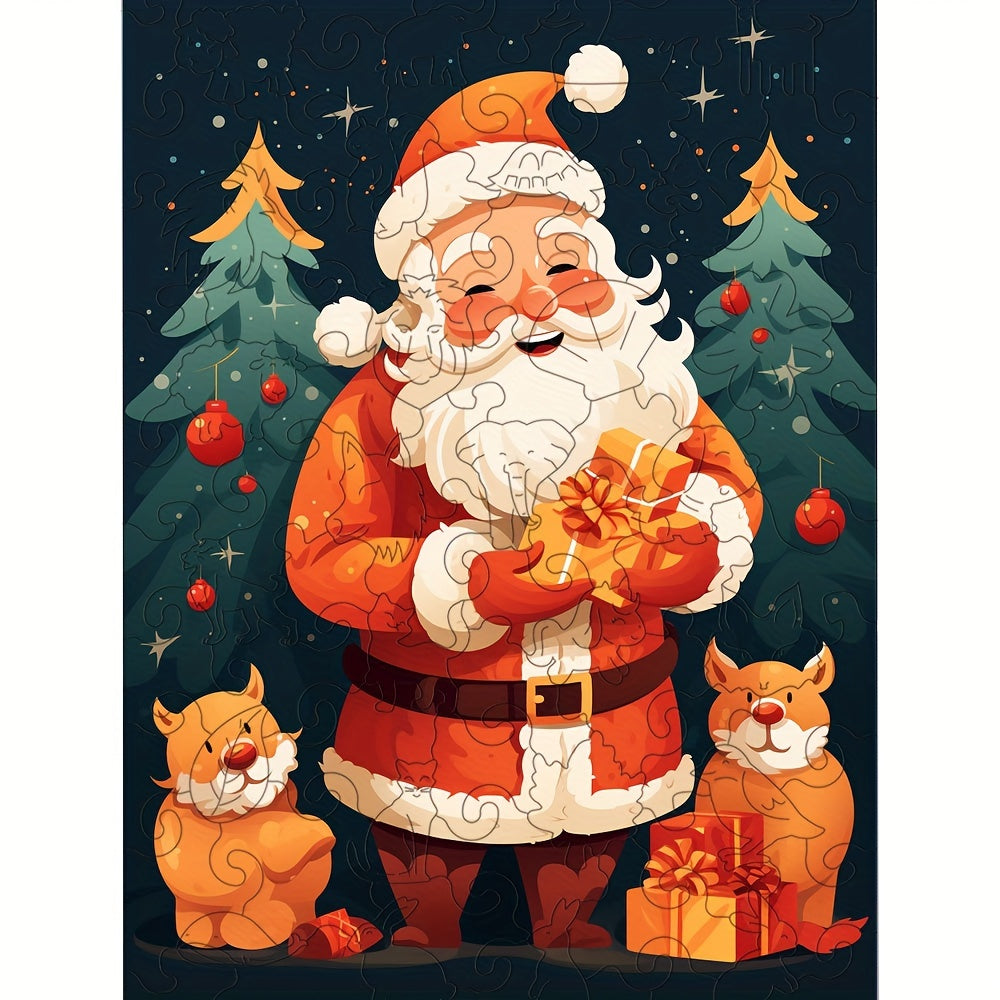 Smiling Santa Claus - Wooden Jigsaw Puzzles - A3  - image 0