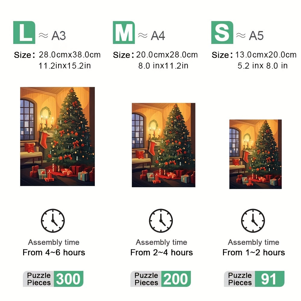 Thanksgiving Christmas Tree Gift - Wooden Jigsaw Puzzles - image 3