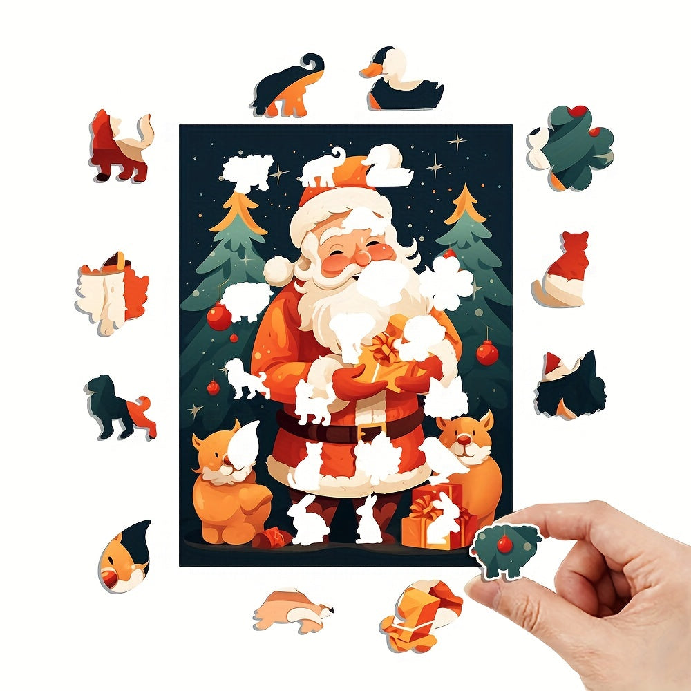 Smiling Santa Claus - Wooden Jigsaw Puzzles - image 1