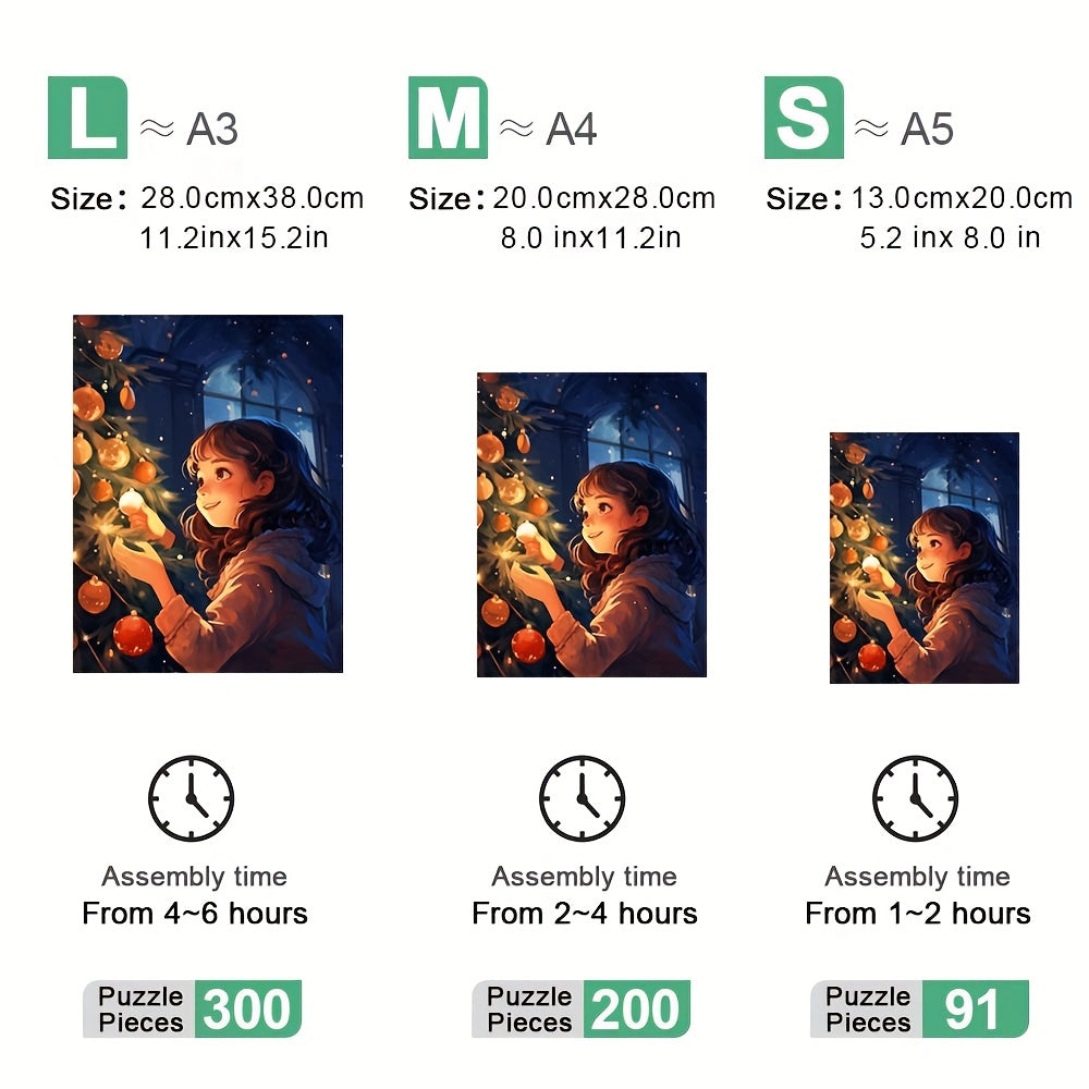 Little Girl On Christmas Eve - Wooden Jigsaw Puzzles - image 2