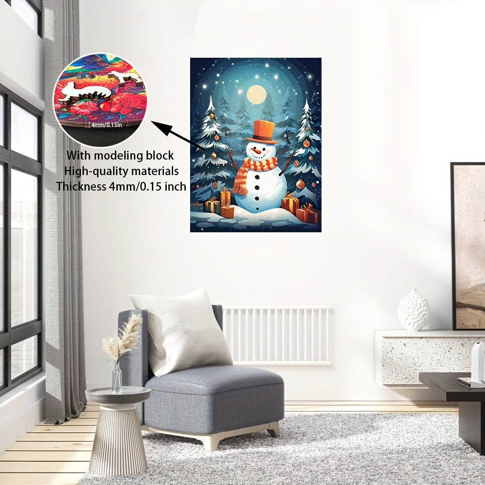 Christmas Thanksgiving Snowman - Wooden Jigsaw Puzzles - image 3