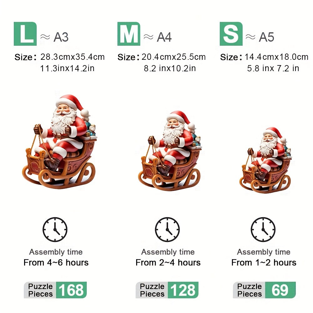 Santa Claus Sleigh - Wooden Jigsaw Puzzles - image 2