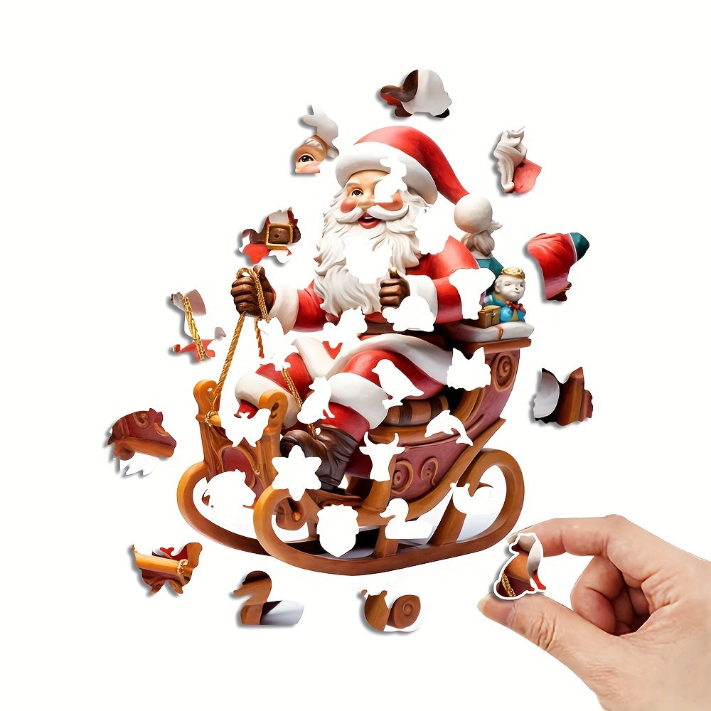 Santa Claus Sleigh - Wooden Jigsaw Puzzles - image 1