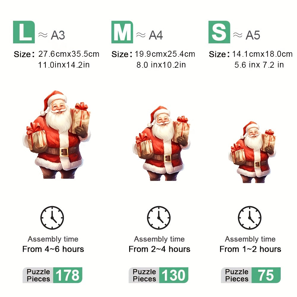 Santa Claus With Gifts - Wooden Jigsaw Puzzles - image 2