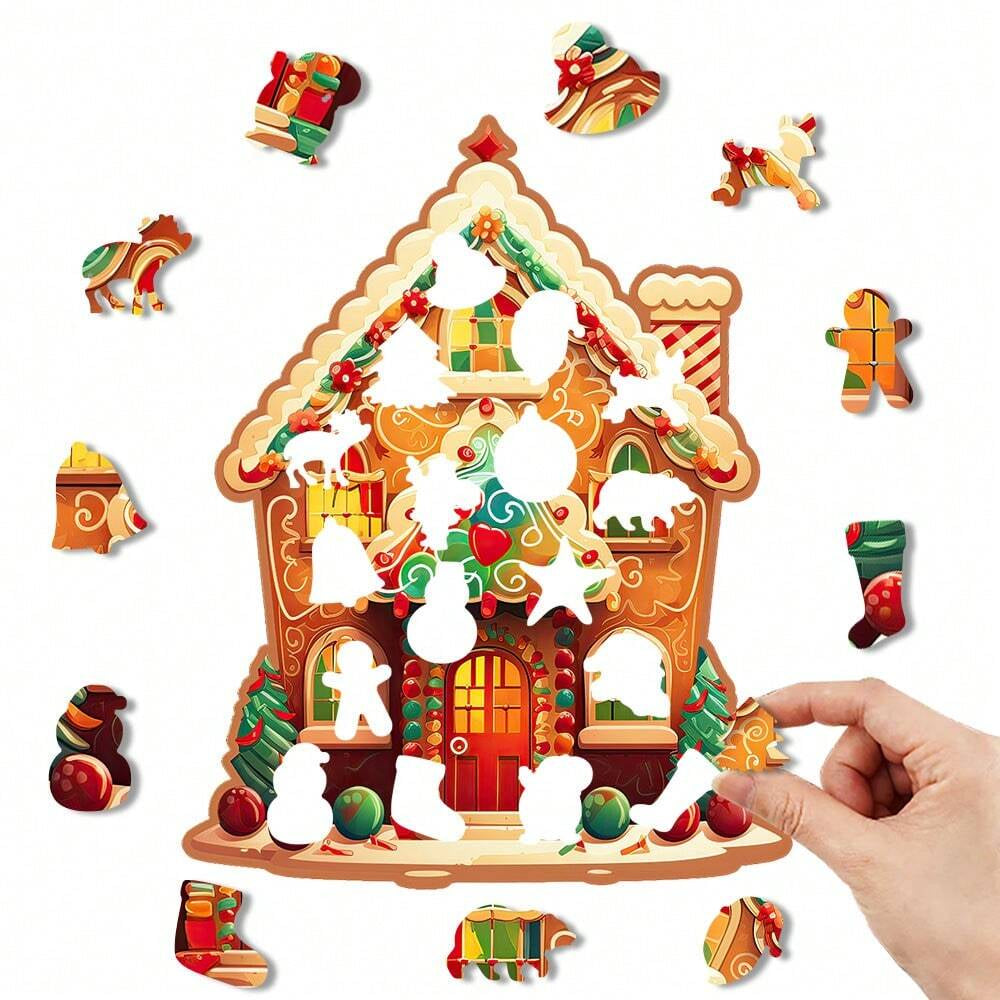 Christmas Cottage - Wooden Jigsaw Puzzles - image 1