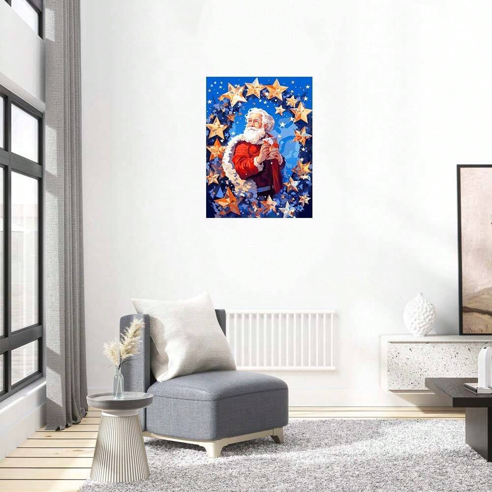 Santa Claus and Stars - Wooden Jigsaw Puzzles - image 3