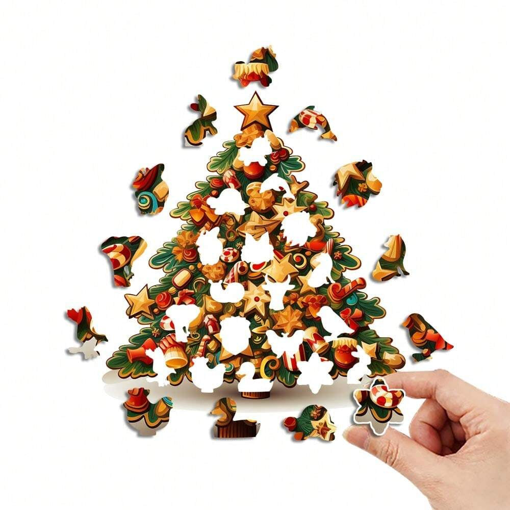Christmas Tree Family Fun - Wooden Jigsaw Puzzles - image 1