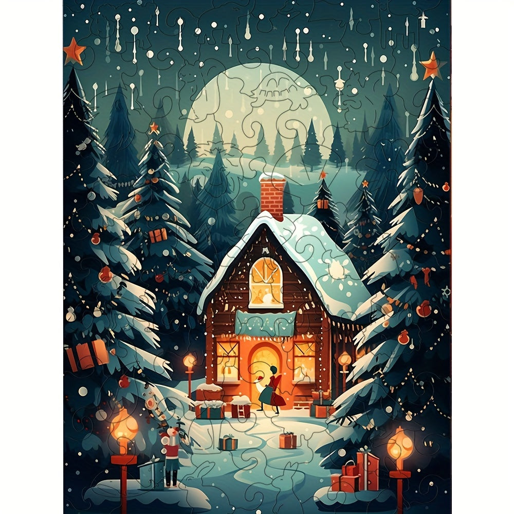 Snow House - Wooden Jigsaw Puzzles - A3  - image 0