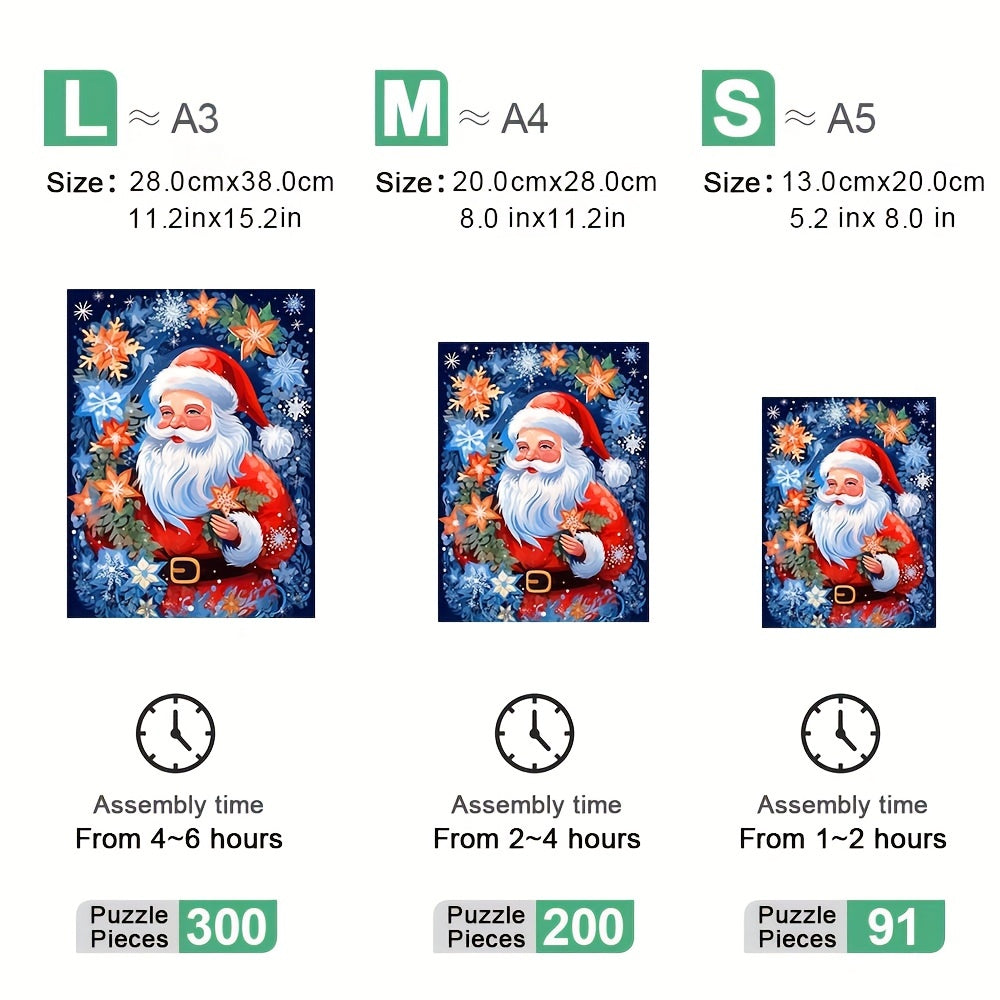 Snowflakes and Santa Claus - Wooden Jigsaw Puzzles - image 2