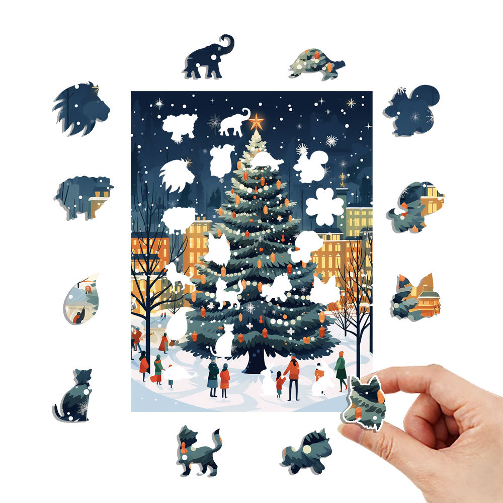 Christmas Tree - Wooden Jigsaw Puzzles - image 1