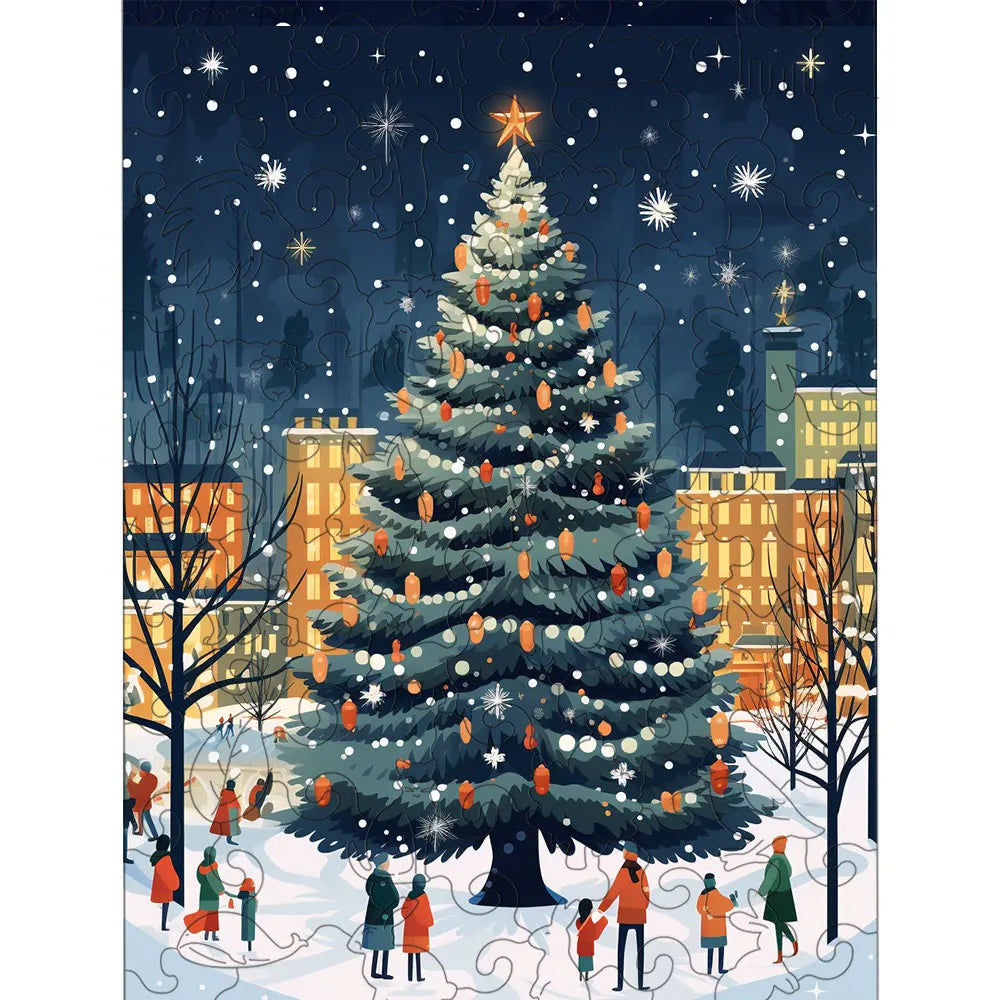 Christmas Tree - Wooden Jigsaw Puzzles - A3  - image 0