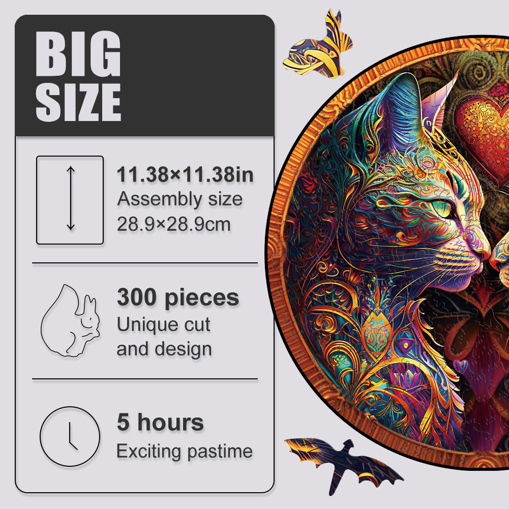 Mandala Cat - Wooden Jigsaw Puzzle - image 3