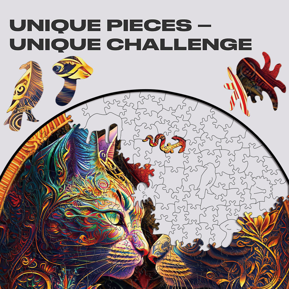 Mandala Cat - Wooden Jigsaw Puzzle - image 4