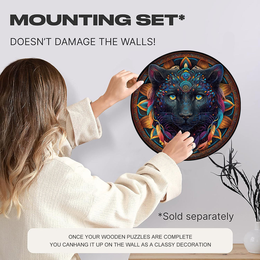 Mandala black panther - Wooden Jigsaw Puzzle - image 5
