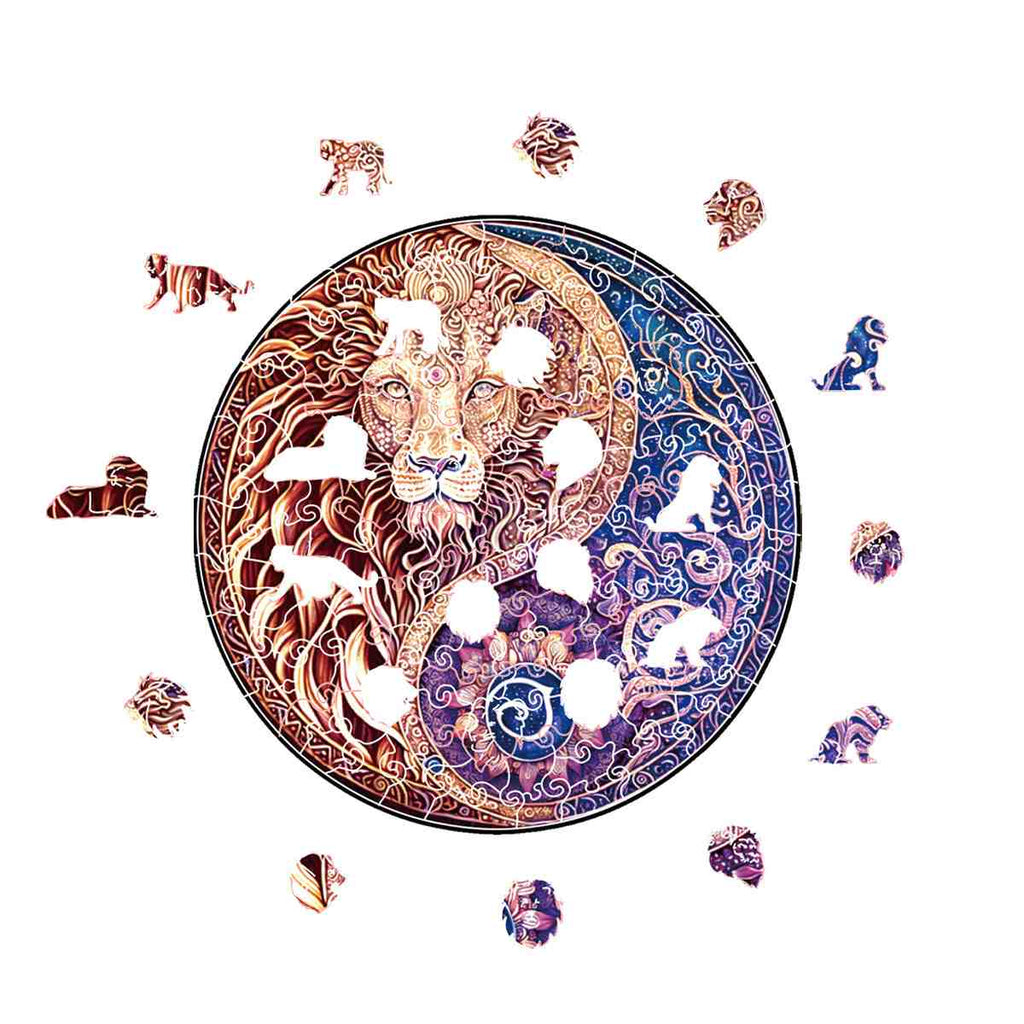 Lion Yin Yang - Wooden Jigsaw Puzzle - image 2