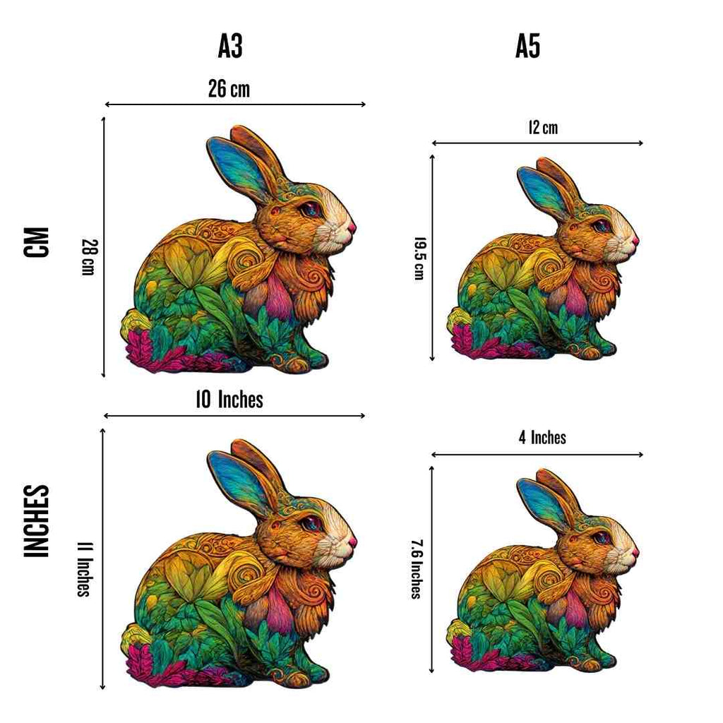 Lucky Rabbit - Wooden Jigsaw Puzzle - image 1
