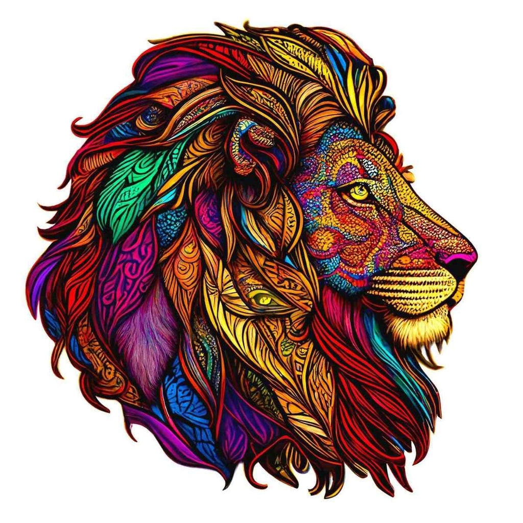 Majestic Lion - Wooden Jigsaw Puzzle - A3 (120 - 150 Pieces) - image 0