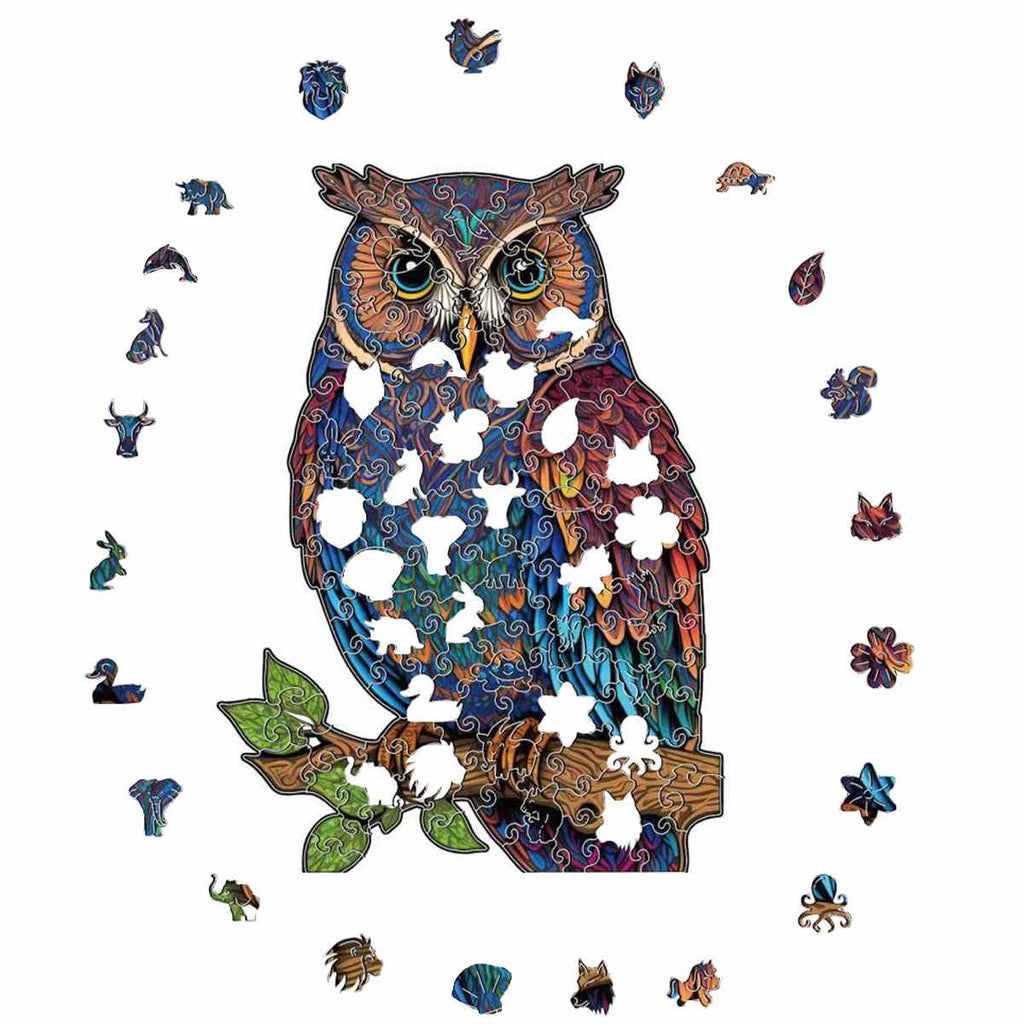 Wisdom Owl - Wooden Jigsaw Puzzle - image 1
