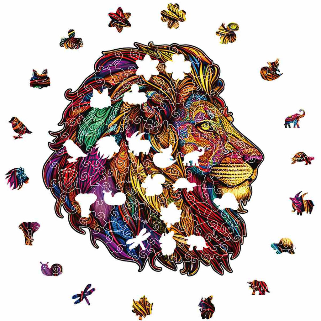 Majestic Lion - Wooden Jigsaw Puzzle - image 1