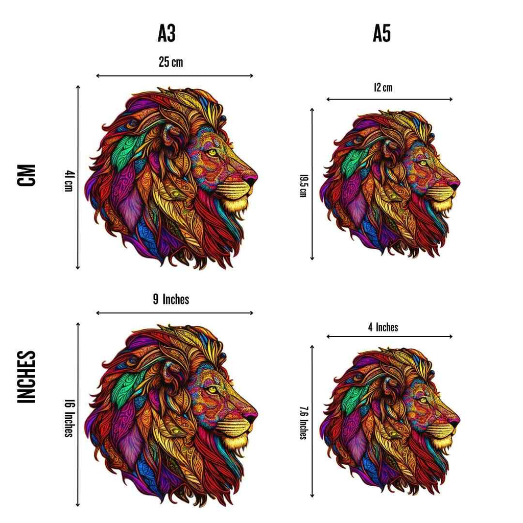 Majestic Lion - Wooden Jigsaw Puzzle - image 2