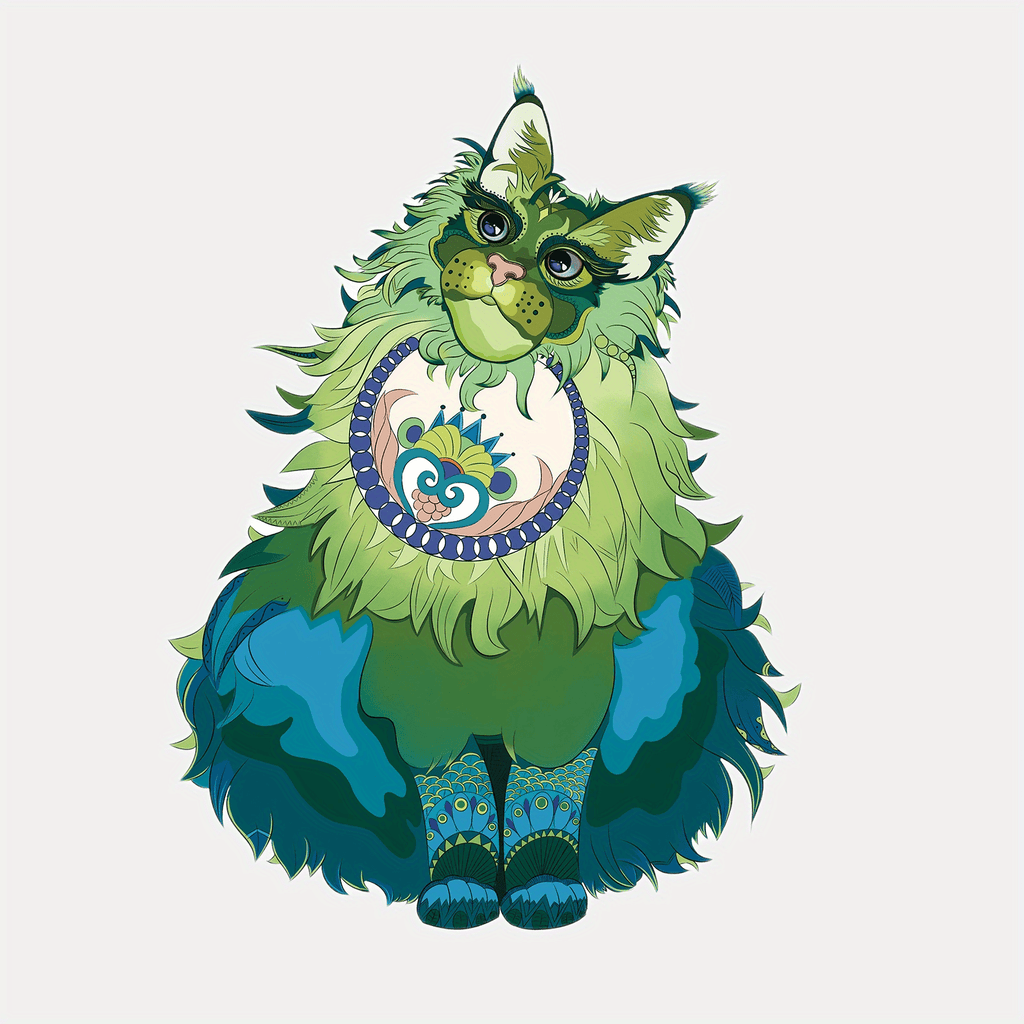 Blue Cat - Wooden Jigsaw Puzzle - image 0