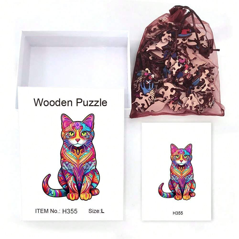 Color Cat - Wooden Jigsaw Puzzle - image 4