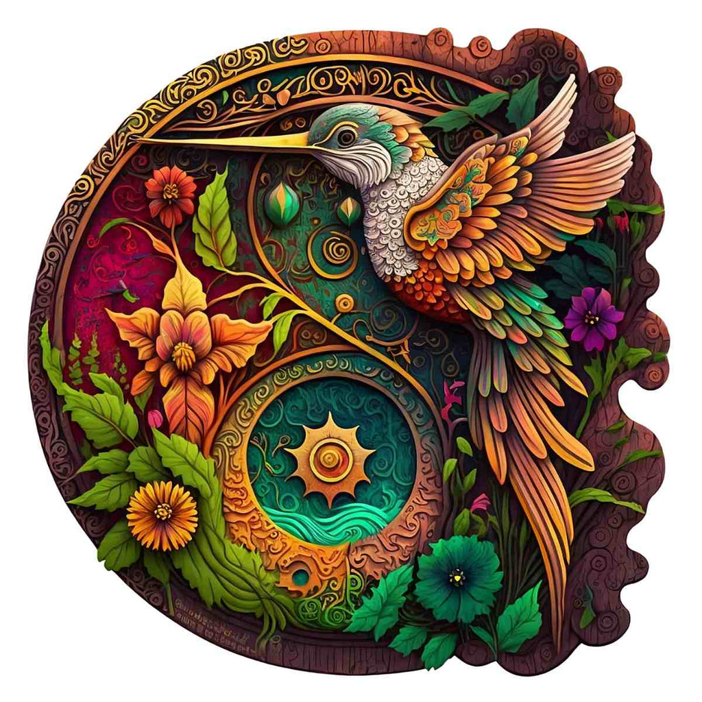 Nectar Quest Hummingbird - Wooden Jigsaw Puzzle - A3 - image 0