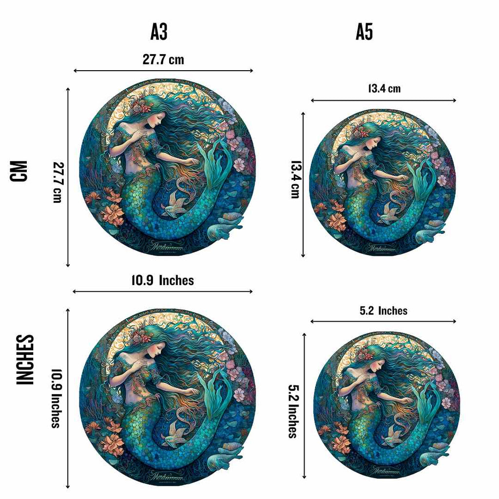 Mermaid - Wooden Jigsaw Puzzle - image 1