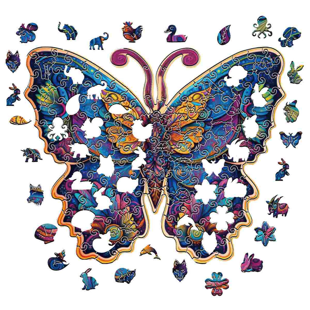 Galaxy Butterfly - Wooden Jigsaw Puzzle - image 1