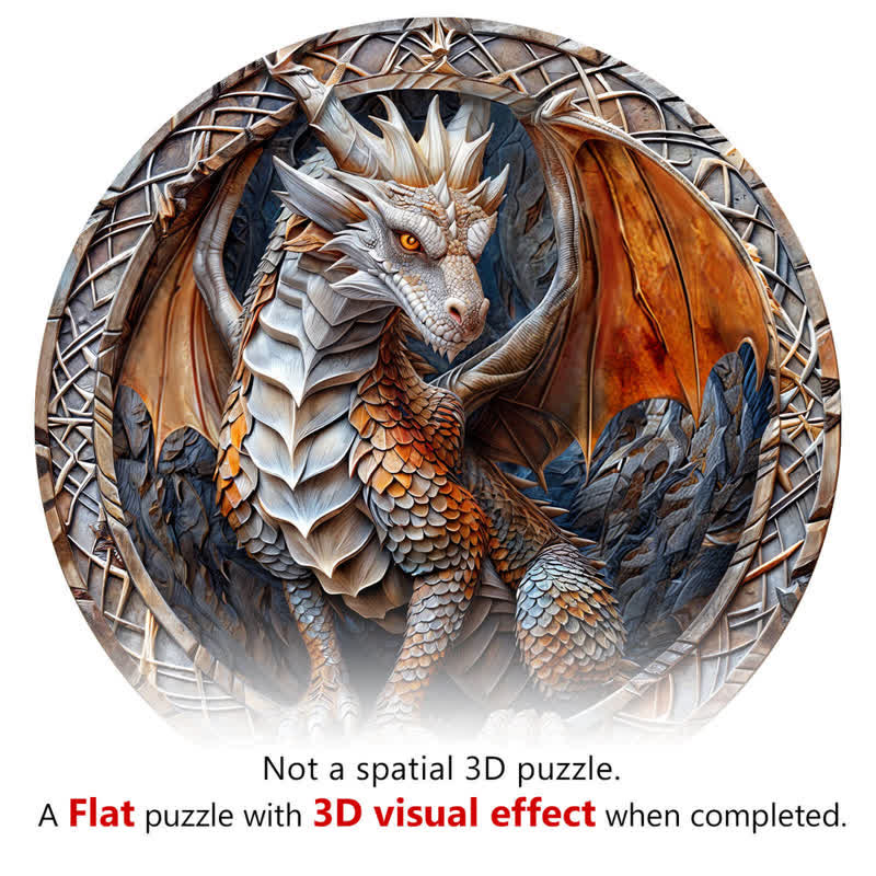 3D Cave Dragon - Wooden Jigsaw Puzzle - image 4
